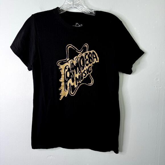 Amoeba Music Limited Edition Gold on Black Logo Graphic Fitted T-Shirt Size XS - Picture 6 of 11
